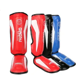 Tjockare boxning Shin Protective Guards Leggings Protection Equipment Martial Arts Muay Thai Taekwondo Fötter Leg Ankel Protectors 240226