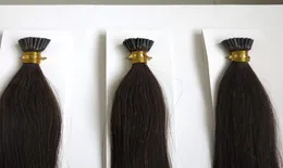 Brezilya Saç Keratin I Bahşiş Düz Ön Tariflenmiş İnsan Saç Uzantıları 20 inç 1 Gramstrand 9 Renkler3468795