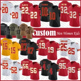 2024 Nya 15 Patrick Mahomes 87 Travis Kelce Football Jersey Isiah Pacheco Rashee Rice Harrison Butker Chris Jones Creed Humphrey George Karlaftis Willie Gay Derrick