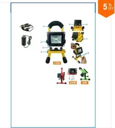 Bütün 10W 20W RGB LED Taşınabilir Taşkın Işıkları LED şarj edilebilir Taşkın Işığı LED Açık Acil Durum Aydınlatma Büyük İndirim7485429