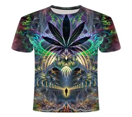 Nowy letni styl męski Tshirt Kolorowa galaktyka Space Psychedeliczny kwiatowy 3d druk kobiety T -koszulka Hip Hop Casual Tees Tops8304683