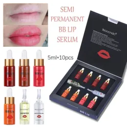 Eyeliner 10 Stück Bb Lips Ampulle Serum Starter Kit Lipgloss Bb Creme Pigment für Lippenfärbung Feuchtigkeitsspendende Behandlung 5 ml