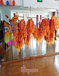 Storlek 5 10m 8 Studenter Silktyg Dragon Dance Parade utomhusspel Living Decor Folk Mascot Costume China Special Culture Holida8128789