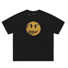 卸売デザイナーファッション服Tシャツ高級メンズカジュアリーティーヴィンテージウォッシュ古い笑顔の顔