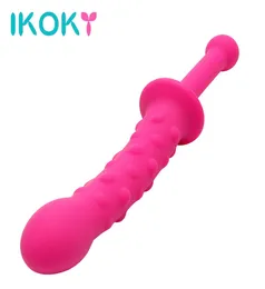 Ikoky plugue anal com partículas grandes, plugue anal com alça, estimulador de ponto gspot, massageador de próstata, brinquedos eróticos, brinquedos sexuais para homens, mulheres, gay q3274224