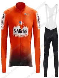 Suit St Michel Team 2021 Jersey Jersey Męskie ubranie letnie długie rękaw MTB Bike Pants BIB Ropa Maillot Racing Sets8342170