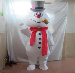 2018 Alta qualità la testa gelida il costume della mascotte del pupazzo di neve adulto gelido il costume del pupazzo di neve1367799