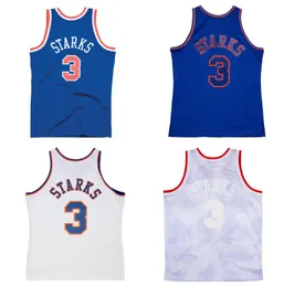 Dikişli Basketbol Formaları John Starks #3 1996-97 Mesh Hardwoods Klasik Retro Jersey Erkek Kadın Gençlik S-6XL