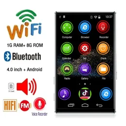 Spelare ny 4,0 tum full pekskärm mp3 spelare bluetooth hifi ljudmusik wifi mp4 videospelare support fm radioinspelare för walkman