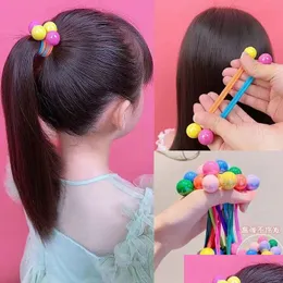 Hair Accessories Childrens Candy Color Circle High Quality Ponytail Double Head Ball Rope For Girls Innovative Simplicity Does Not H Dhyhb