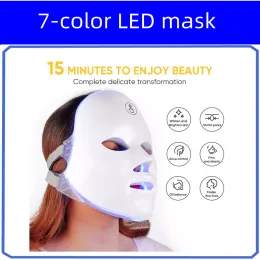 Bottles 7 Colors Led Facial Mask Usb Charge Photon Therapy Mask Antiwrinkle Acne Removal More Lighter Skin Care Mask Skin Rejuvenation