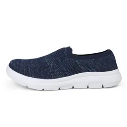 San San 8889 Ny mode mångsidig andningsbar stor storlek Flyknit Parstil Walking Shoes Lazy One Step Mesh Shoes