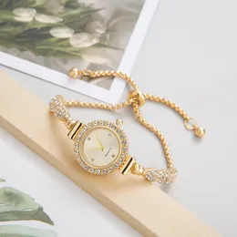 Lüks Bilezik Kadınlar İzler Bilezikler Diamond Watch Fashion Quartz Kadınlar Ücretsiz Gönderi için Bilek Swatches Reloj Cuarzo 240228
