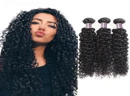 Ishow Brazilian Deep Curly Virgin Hair Bundles Weave Peaced Peruvian Hair Extensions 828inch for Women Girls All Ages Natura6743101