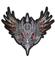 High Quality Huge Embroidery Iron Patches Motorcycle Biker for Jacket Back Hells Evil Eagle5108430