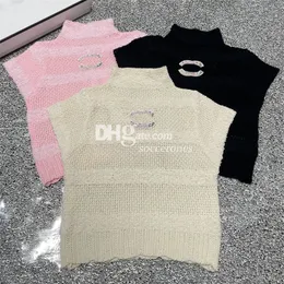 Sexy Sleeveless Women knitwear Double Letter Printed Knitted Tank Top Multiple Colors knitwear Sweaters Tank Top Knit