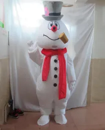 2018 Alta qualità la testa gelida il costume della mascotte del pupazzo di neve adulto gelido il costume del pupazzo di neve7422621