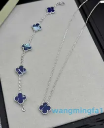 2024 Designer vans Four-leaf 925 Sterling Silver Plated 18k Gold Peter Stone Clover Necklace Bracelet Earrings Set Cnc