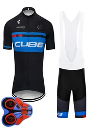 Summer Breathable CUBE team Mens Cycling Short Sleeves jersey bib shorts sets MTB Bike Clothing Racing Bicycle Outfits Soprts Unif6026617
