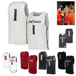 Cincinnati Bearcats 5 CJ Fredrick 3 Rayvon Griffith 2 Jizzle James 21 Chase Kirkwood 14 Landen Long basketball jersey 41 Simas Lukosius 10 Reed 0 Skillings Jr. 1 Thomas