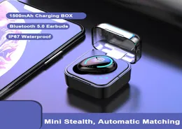 Wireless Bluetooth Earphone IP67 Waterproof HIFI High Quality Sport InEar Bluetooth Headphone With 1500mAh Charging Box2453299