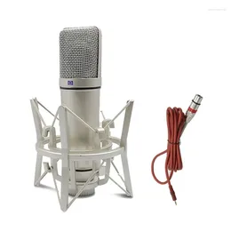 Mikrofony Metal Professional Microfone Studio do gier komputerowych Karta dźwiękowa Sing Nagrywanie Podcast