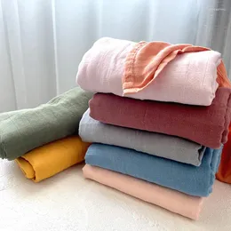 Blankets 19Color Muslin Cotton Bamboo Baby Blanket Born Soft Bath Gauze Infant Swaddle Wrap Sleepsack Stroller Cover 120 120cm