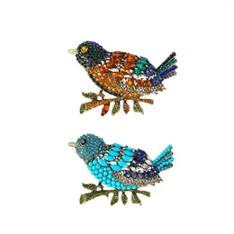 Brooches Birds Brooch Pin Fashionable Alloy Elegant Decorative Rhinestone Lapel Badge For Clothes Party Backpack Bridal Suit