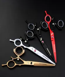 Hårsax 6 Professionell salongstruktur Set Cutting Barber Haircut Thinning Shear Swivel Thumb Shears7384722