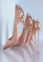 Różowy wygodne designerskie buty ślubne ślubne jedwabne plamy Eden Buty na wesele wieczor