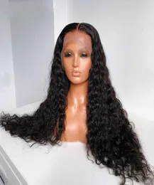 Lose Locken 250 Dichte 13X6 Spitze Front Echthaar Perücken 360 Spitze Frontal Perücke Brasilianische Remy Wasser Welle 30 zoll Volle Sie May2800074