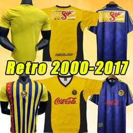 Retro Club America Futbol Formaları Liga MX 90. Futbol Gömlekleri S.Cabanas Zamorano Brandao Chucho Erkek Üniformaları 00 01 2004 2006 2011 2013 2001 2000
