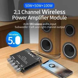 Lautsprecher ZKMT21 ZK502L 50Wx2 Bluetooth 5.0 Digital Power Amplifier Board Subwoofer Lautsprecher AUX Audio Stereo AMP Modul für Zuhause