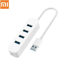 التحكم في Xiaomi USB 3.0 محول محول 4 منفذ عالمي 350 ميجابايت/ثانية USB 3.0 جيجابت محول المحول محطة لرسو لجهاز الكمبيوتر اللوحي كمبيوتر الكمبيوتر المحمول