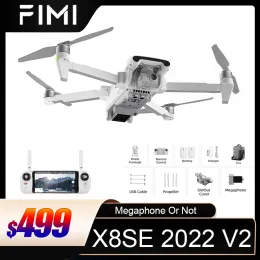 Drones FIMI x8se 2022 V2 câmera drona 3osiowy Gimbal 4K câmera HD 10km 35 minutos lotu Wifi GPS Drone megafon wersja zdalnie sterowany Qua