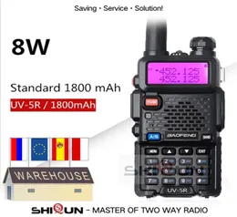 Valfritt 5W 8W BAOFENG UV5R WALKIE TALKIE 10 km Baofeng UV5R Walkietalkie Hunting Radio UV 5R BAOFENG UV9R UV82 UV8HX UVXR9335243