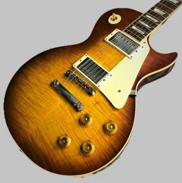 Het 1959 Les std vos iced te burst elgitarr som samma av bilderna