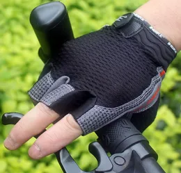 Nowe czarne rękawiczki rowerowe Inbike Silikonowy żel pół palca Para Cycling5510843