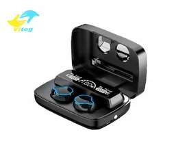 Vitog 2000mah LED M9 TWS 50 Bluetooth Wireless Earphones Earbuds Touch Control Sport Headset headphones Noise Cancel1370170