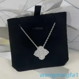 2024 Designer Vans Four-leaf Clover Large Single Necklace für Damen Light und Small End Sense Lucky mit Kette