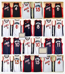 Mitchell ve Ness 1996 ABD Dream Team Basketbol Formaları Özel 15 Hakeem Olajuwon 6 Penny Hardaway 4 Charles Barkley 10 Reggie MI7311904