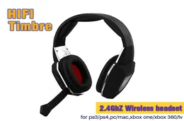 Ny generation 24G Pro Optical Fiber Wireless Gaming Stereo hörlurar headset för PS 3 PS 4 Xbox One360 Mac PC TV Wii 2PCSLOT3724678