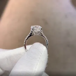 Küme Yüzükler Smyoue 18K Beyaz Altın 3-5CT Moissanit Elmas Yüzük Kadınlar için 18K Altın Oval Süslü Kesilmiş Gelin Setleri Solitaire Düğün Promise Band 925