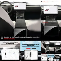 Nytt nytt Central Control Screen Protector Ny för Tesla Model 3 2023GPS Navigation Scratch Autrasion Resistant HD Tempered Film