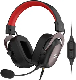 Проводная игровая гарнитура Redragon h510 zeus с объемным звуком 7.1, пенопластовая подушка для ушей, память со съемным микрофоном для ПК/Xbox one7690725
