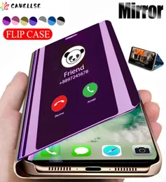 Smart Flip Plating Phone Case för LG V40 V30 V50 V60 Plus G8 Q60 K52 K50S K50 K61 K41S K51S K42 Velvet 5G Mirror Holder Cover8832080