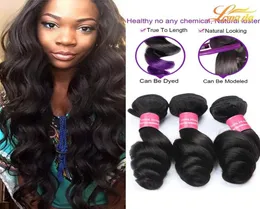 7a 품질 브라질 버진 머리 느슨한 직조 저렴한 페루 말레이시아 버진 remy humy humm himer hair 3 4bundles lot double weft hair9617989