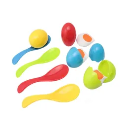 ألعاب رياضية أزياء NCE Spoon Egg Running Garten Kids039S Game Montessori Sensory Integration Practice Sports8742973 Drop Delive Dh7yr