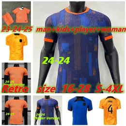 24 25 Netherlands MEMPHIS European Cup 23 24 Holland club jersey DE JONG VIRGIL XAVI DUMFRIES BERGVIJN Shirt 2024 KLAASSEN BLIND DE LIGT men kids kit football shirt 4XL