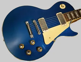 Custom Shop Limited 1968 Paul Mini Humbucker Blue Sparkle VOS Electric Guitar 36977